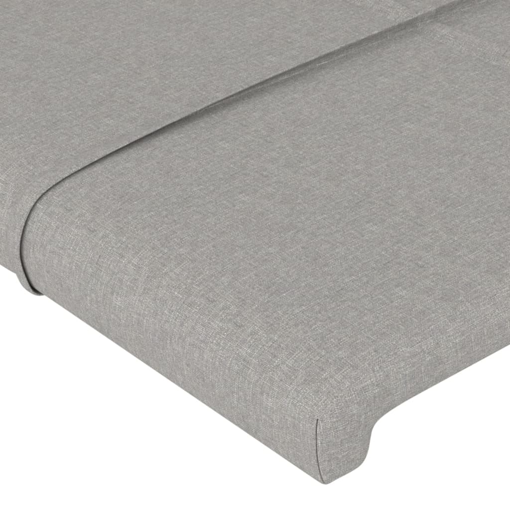 Kopfteil Hellgrau 80x5x118/128 cm Stoff
