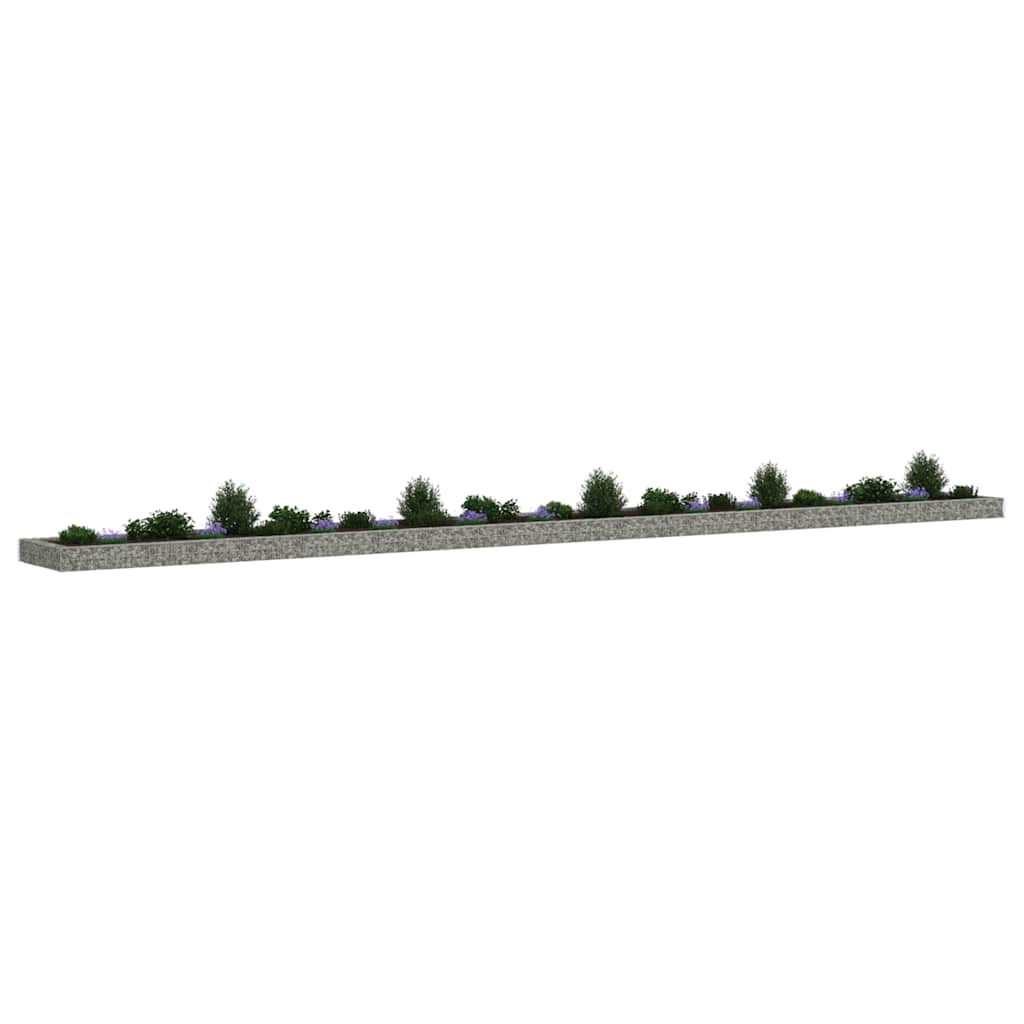 Gabionen-Hochbeet Verzinkter Stahl 100x100x20 cm