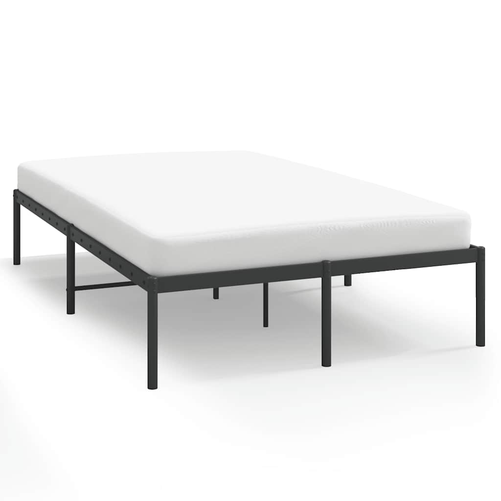 Bettgestell Metall Schwarz 75x190 cm