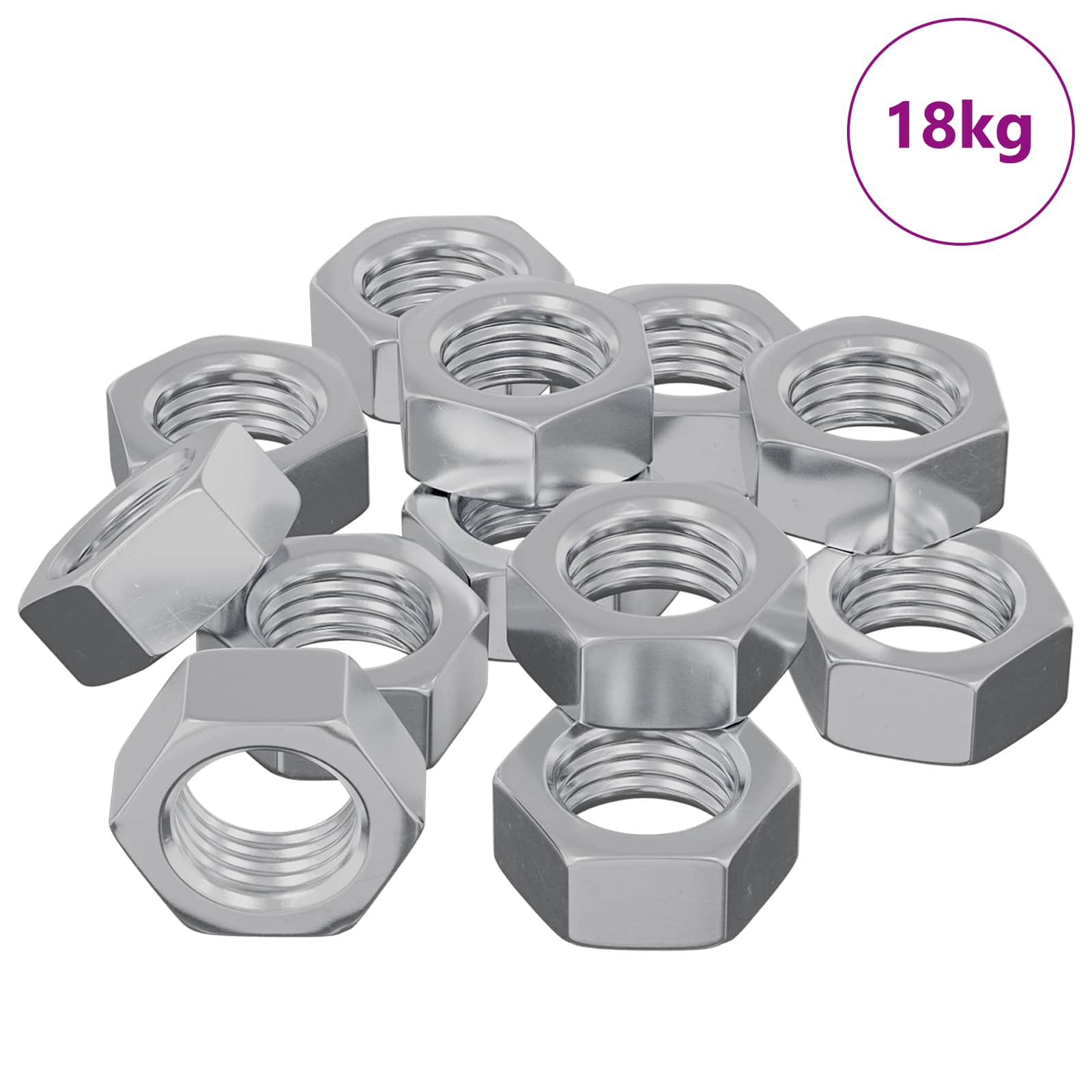 Sechskantmutter 2 pcs Silber M6 Metall