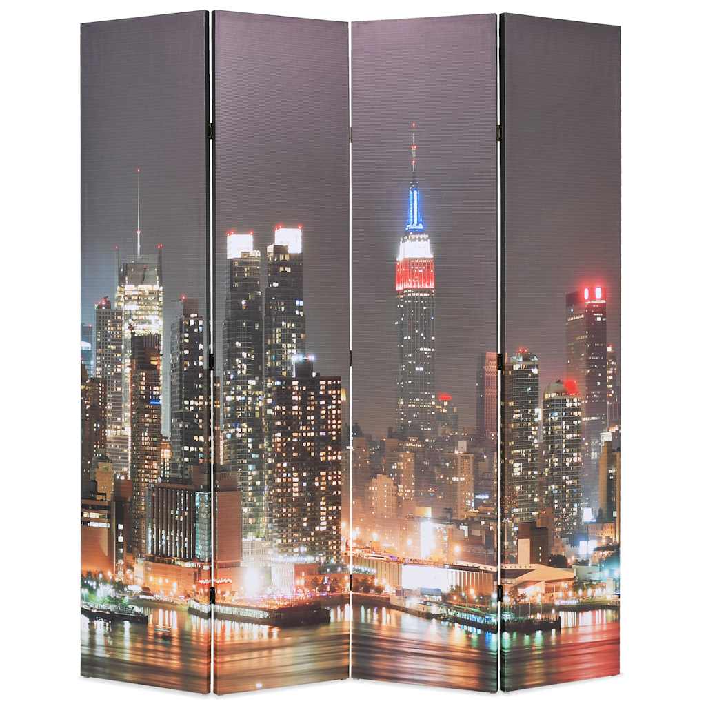Raumteiler klappbar 120 x 170 cm New York bei Nacht