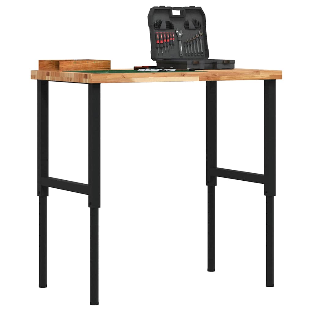 Werkbank 80x60x(73-99,5) cm Massivholz Akazie Rechteckig