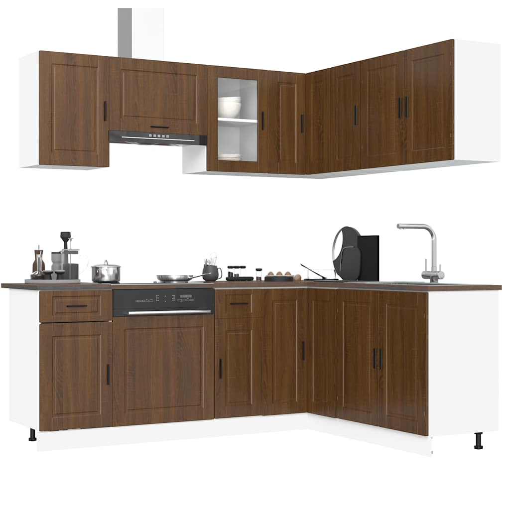 11-tlg. Küchenschrank-Set Porto Weiß Holzwerkstoff