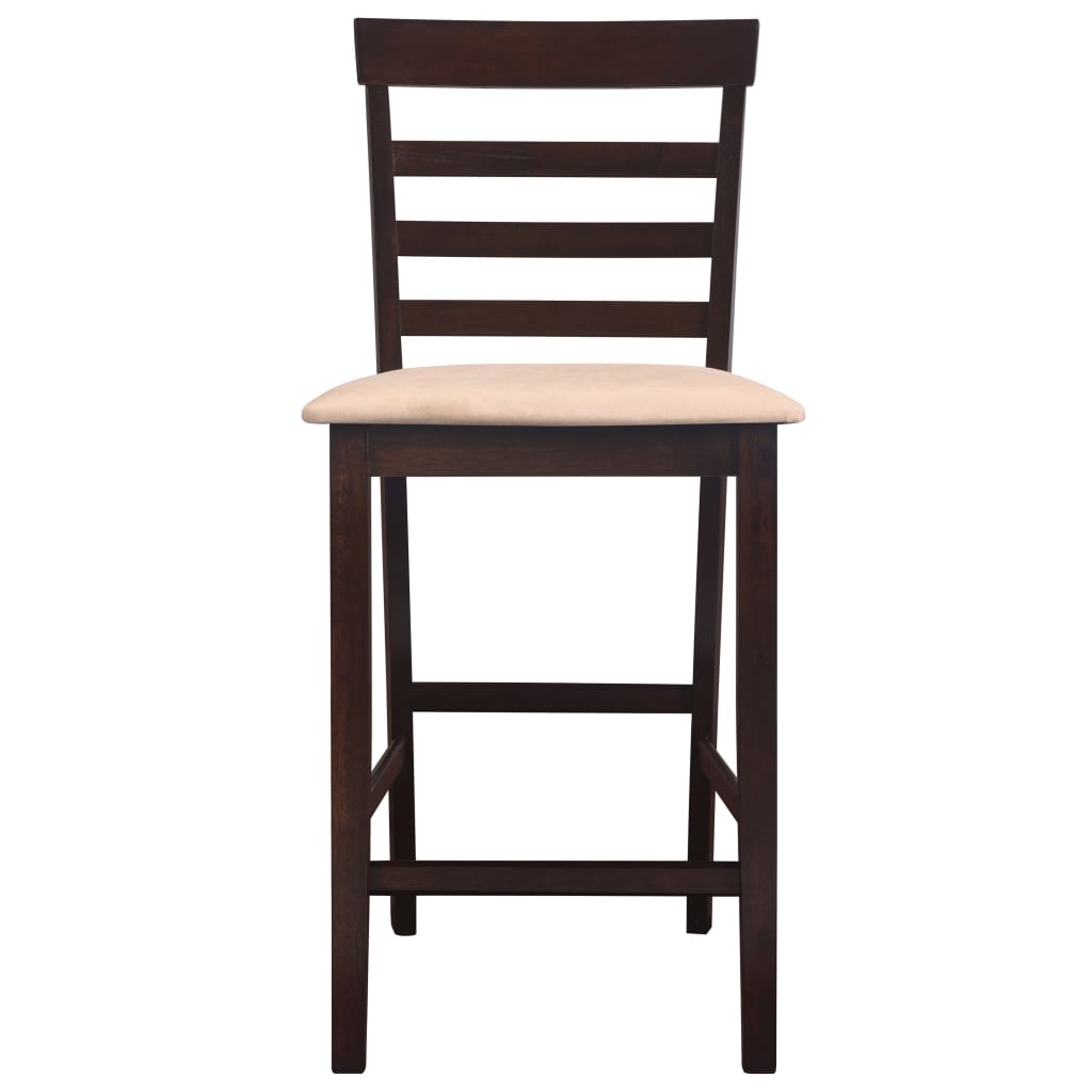 Stehtisch und 4 Barhocker Holz Weiß