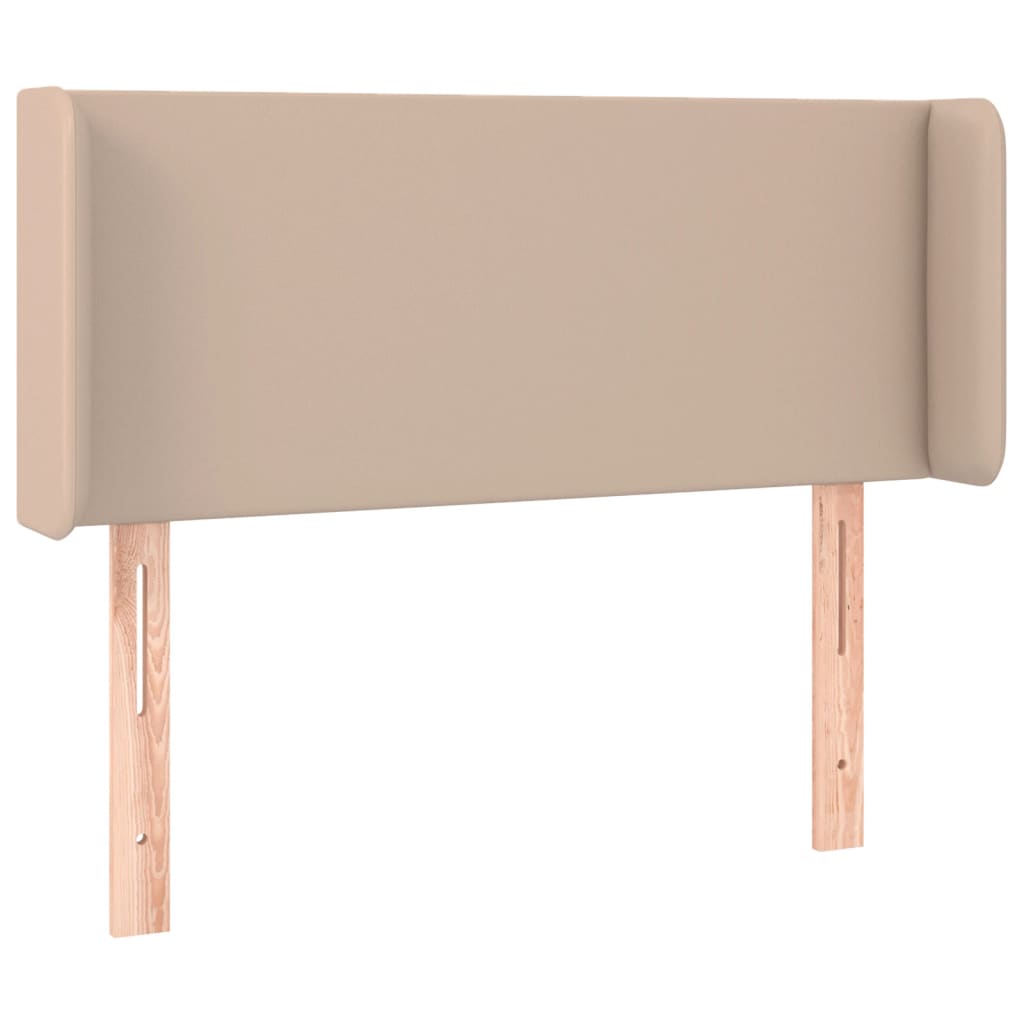 Kopfteil mit Ohren Creme 83x16x78/88 cm Kunstleder