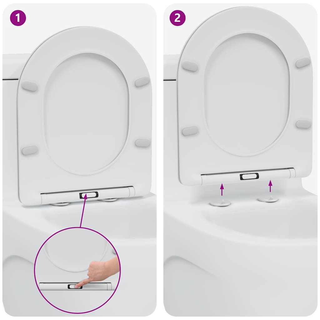 Toilettensitz Anthrazit 47 x 36 x 3,4 cm Duroplast