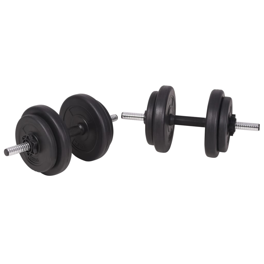 Hantelbank mit Ablage, Langhantel und Kurzhantel Set 60,5 kg