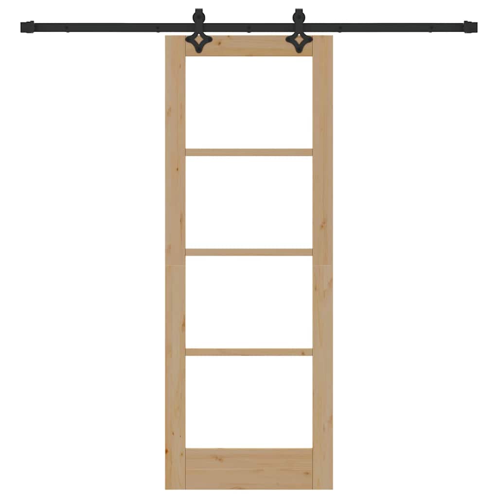 Schiebetür ORKDAL Natürlich und Schwarz 61 x 198,5 cm