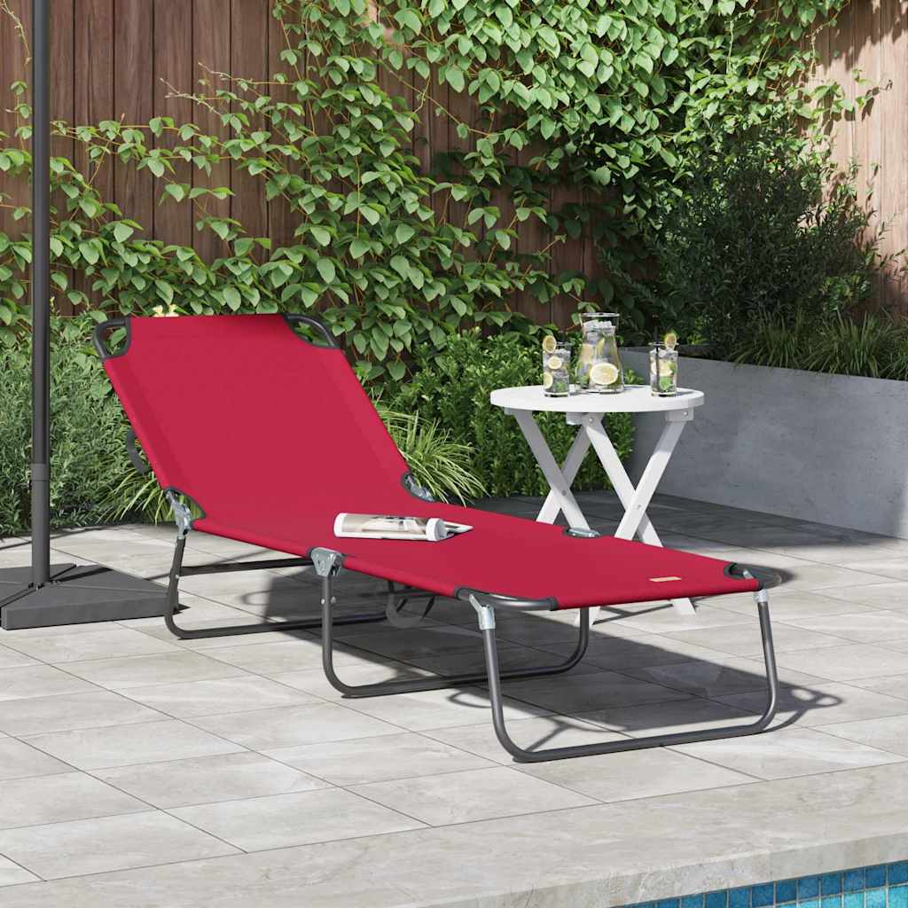 Klappbare Sonnenliege Blau 188 x 57 x 86,5 cm Polyester