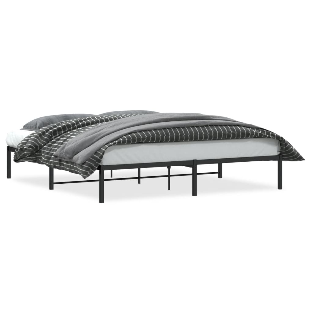 Bettgestell Metall Schwarz 75x190 cm