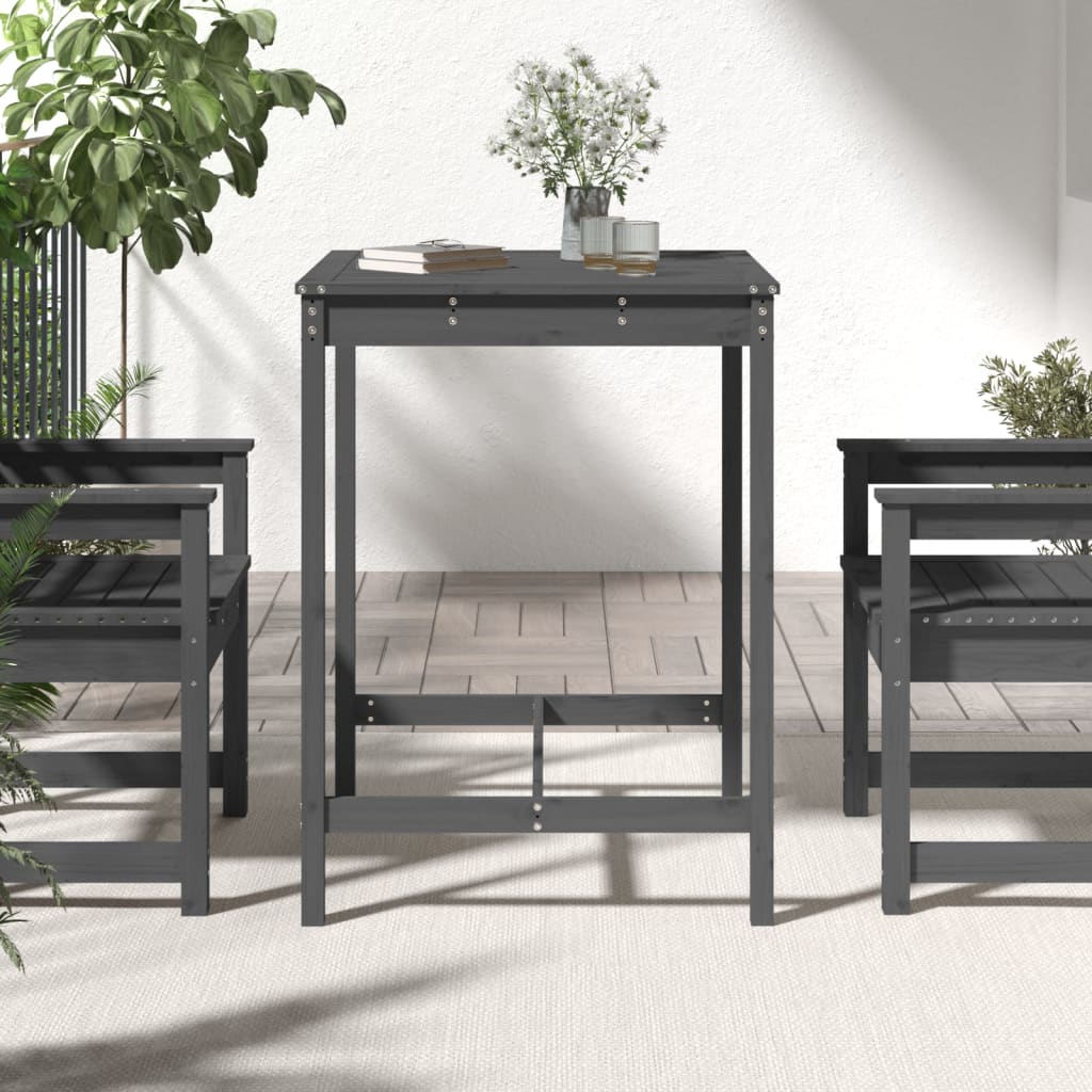 Gartentisch 82,5x82,5x110 cm Massivholz Kiefer