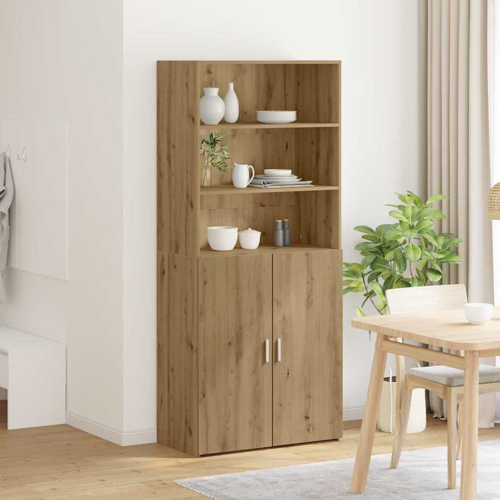 Highboard Altholz 80 x 42,5 x 185 cm Holzwerkstoff