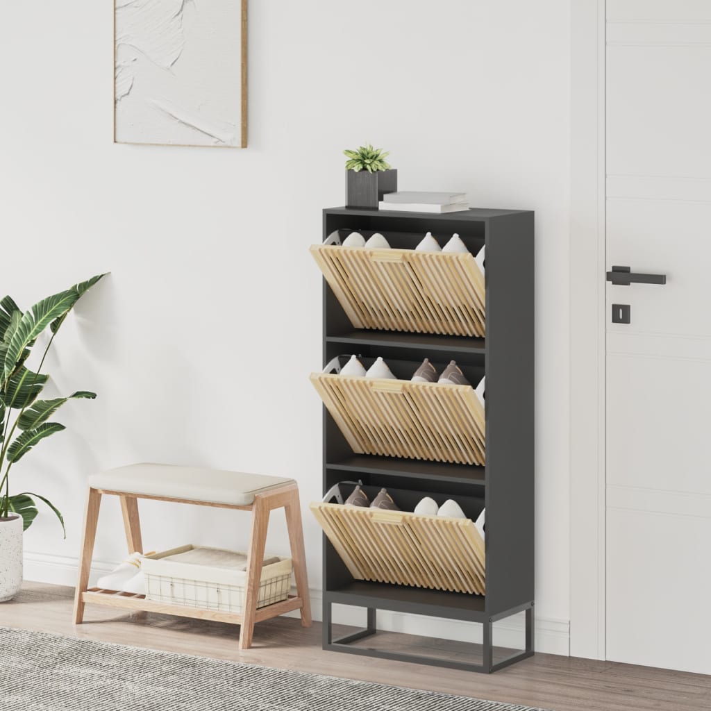 Schuhschrank Weiß 52x25x120 cm Holzwerkstoff