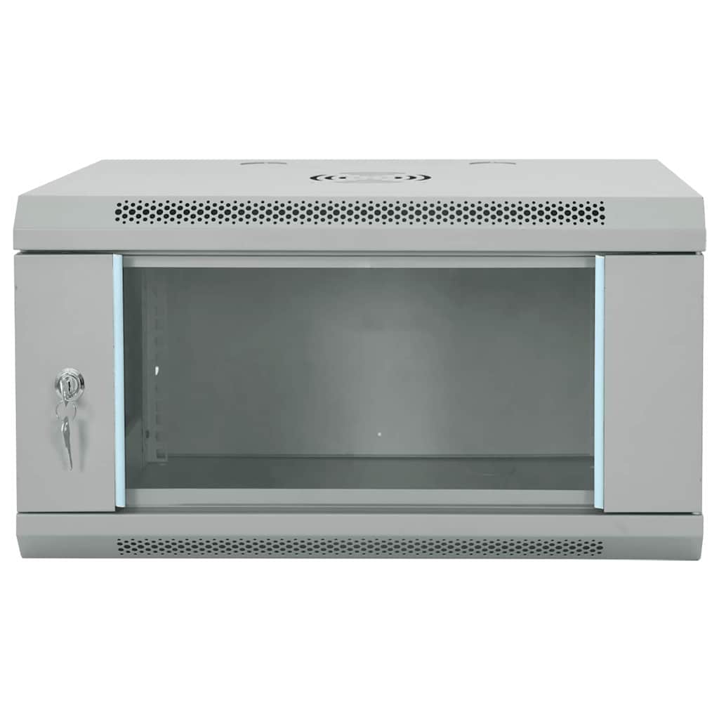 Netzwerkschrank mit Speicher Grau 60 x 45 x 28 cm Stahl