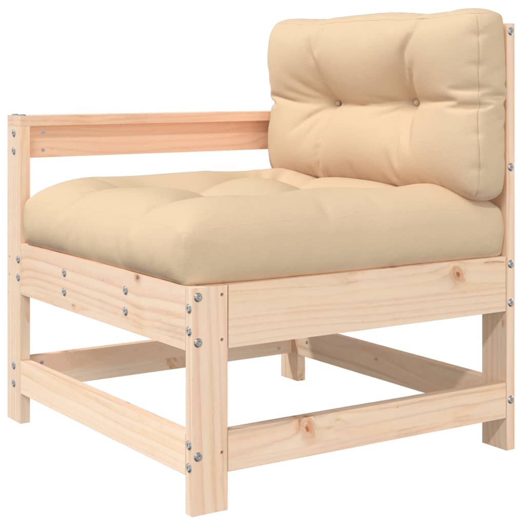 10-tlg. Garten-Lounge-Set mit Kissen Kiefernholz Imprägniert