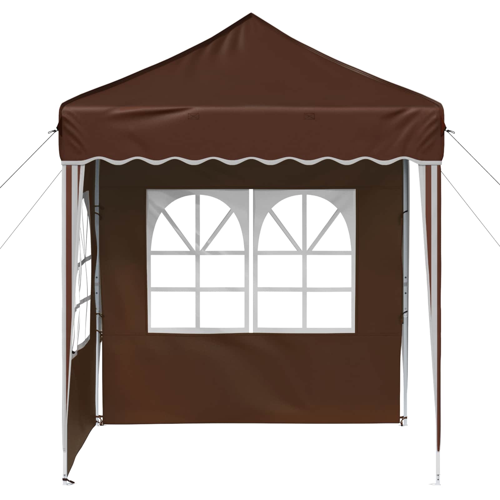 Pop-up Partyzelt 195 x 195 x 245 cm Creme Oxford-Stoff