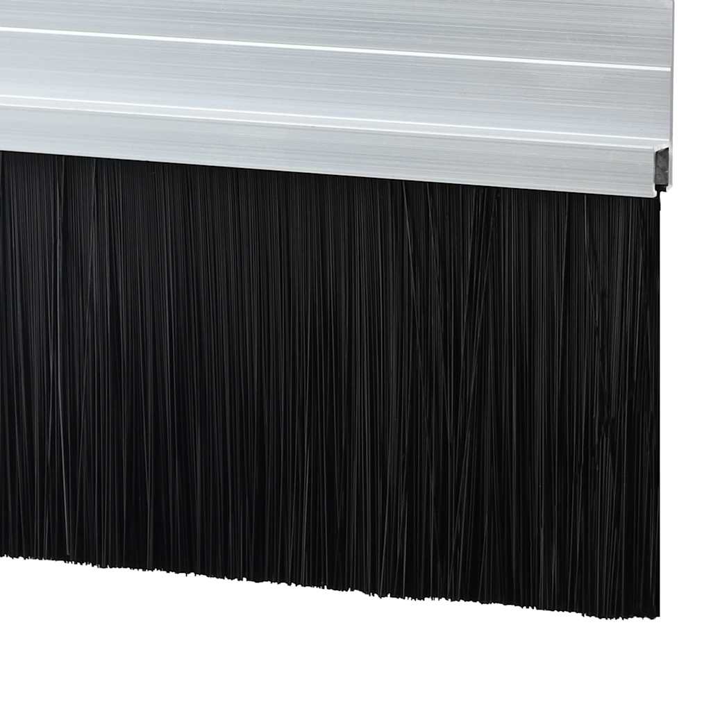 Selbstklebende Türbürstendichtungen 2 pcs Braun 100 cm