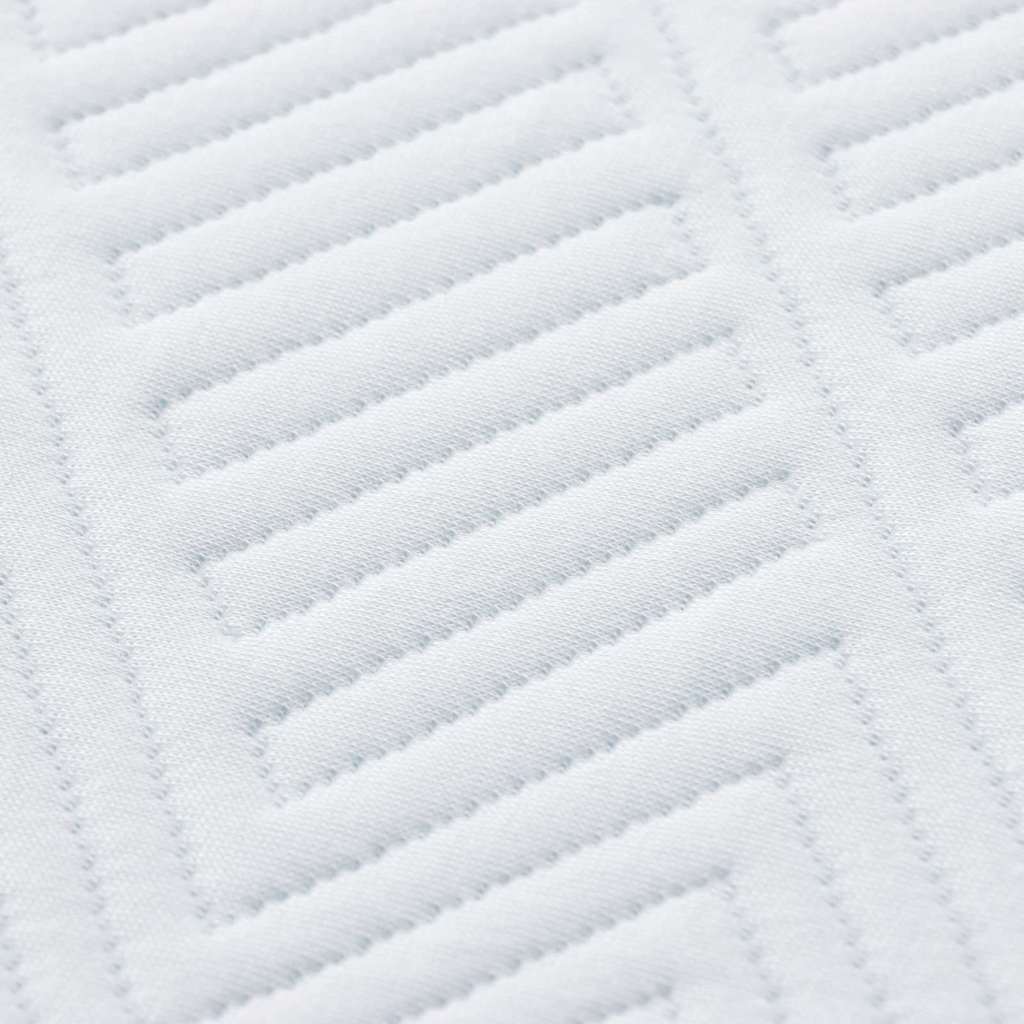 Matratze Weiß und Blau 80 x 160 cm Jacquard-Stoff