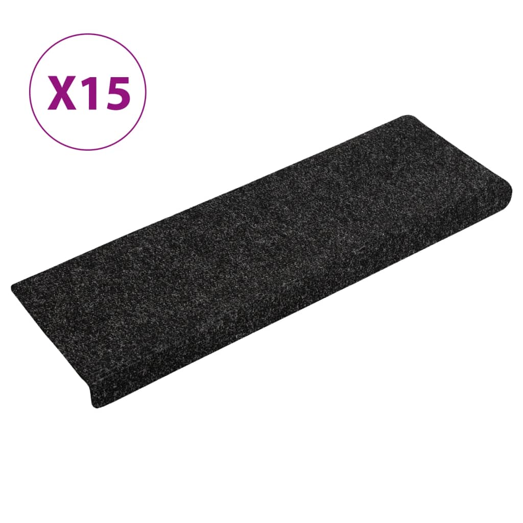 Stufenmatten Selbstklebend 15 Stk. 65x21x4 cm Hellbraun Rechteckiger Rand