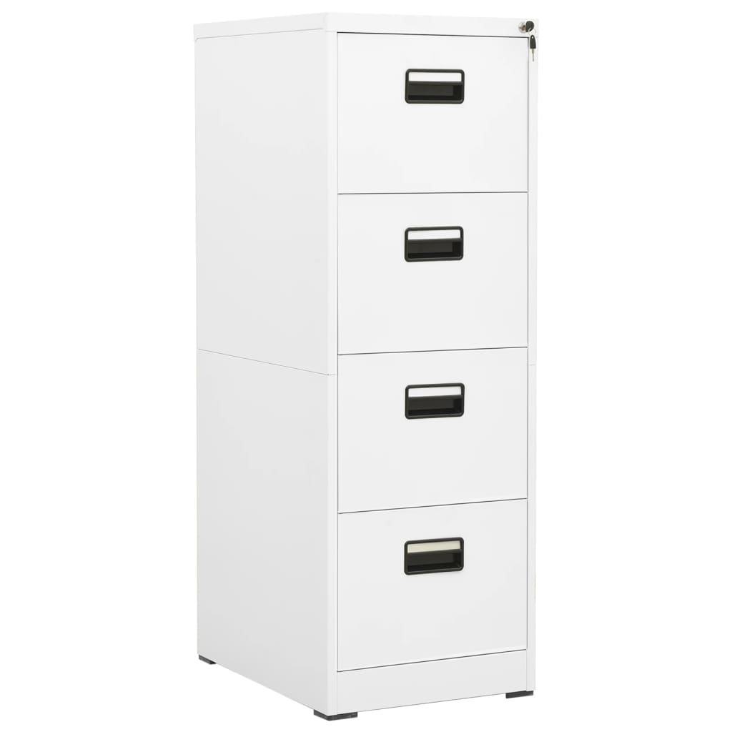 Aktenschrank Weiß 46x62x72,5 cm Stahl