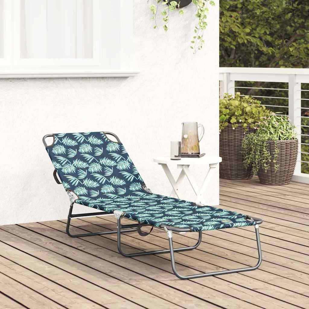 Klappbare Sonnenliege Blau 188 x 57 x 86,5 cm Polyester