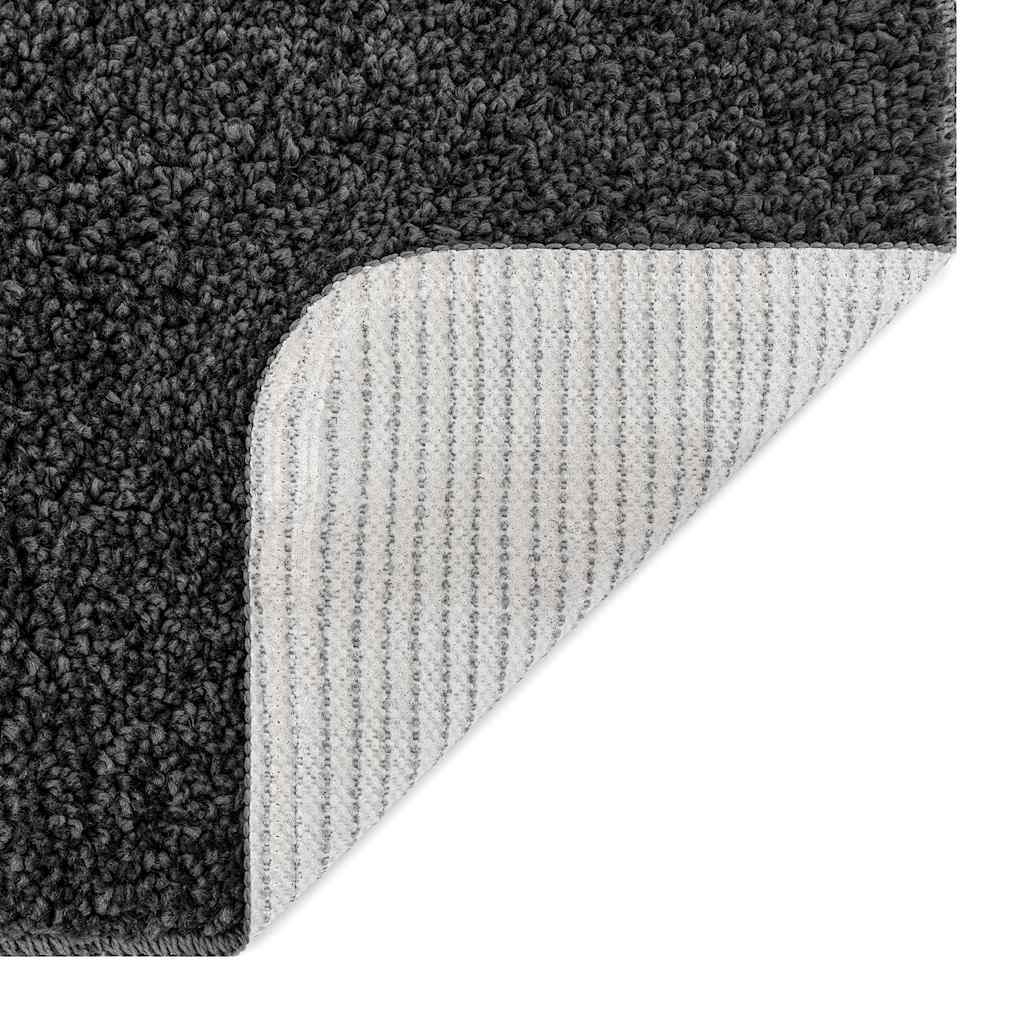 Anti-Rutsch Shaggy Teppich Dunkelgrau 200 x 200 cm PP