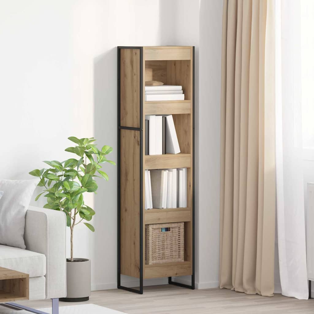 Bücherregal 2 pcs Schwarz Eichen-Optik 60 x 30 x 189,5 cm