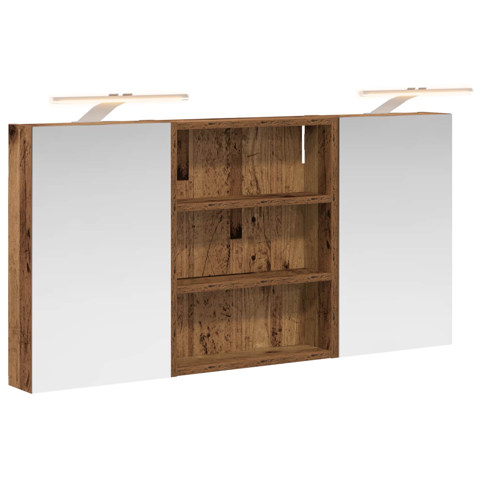 Badezimmerschrank-Set 3 pcs 80 x 10,5 x 50 cm Holzwerkstoff