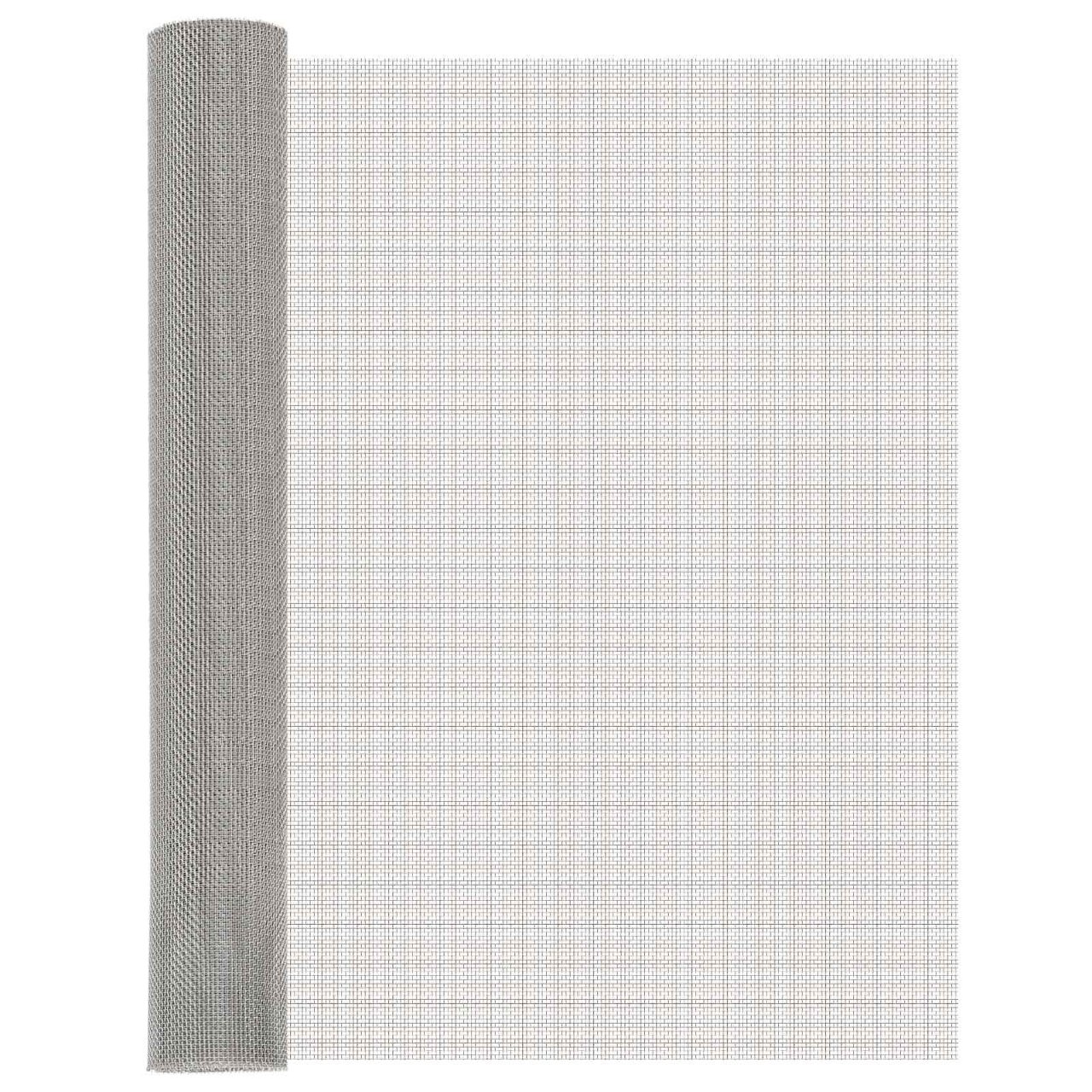 Mesh Bildschirm 20 x 500 cm 20 Mesh Edelstahl 201 Silber