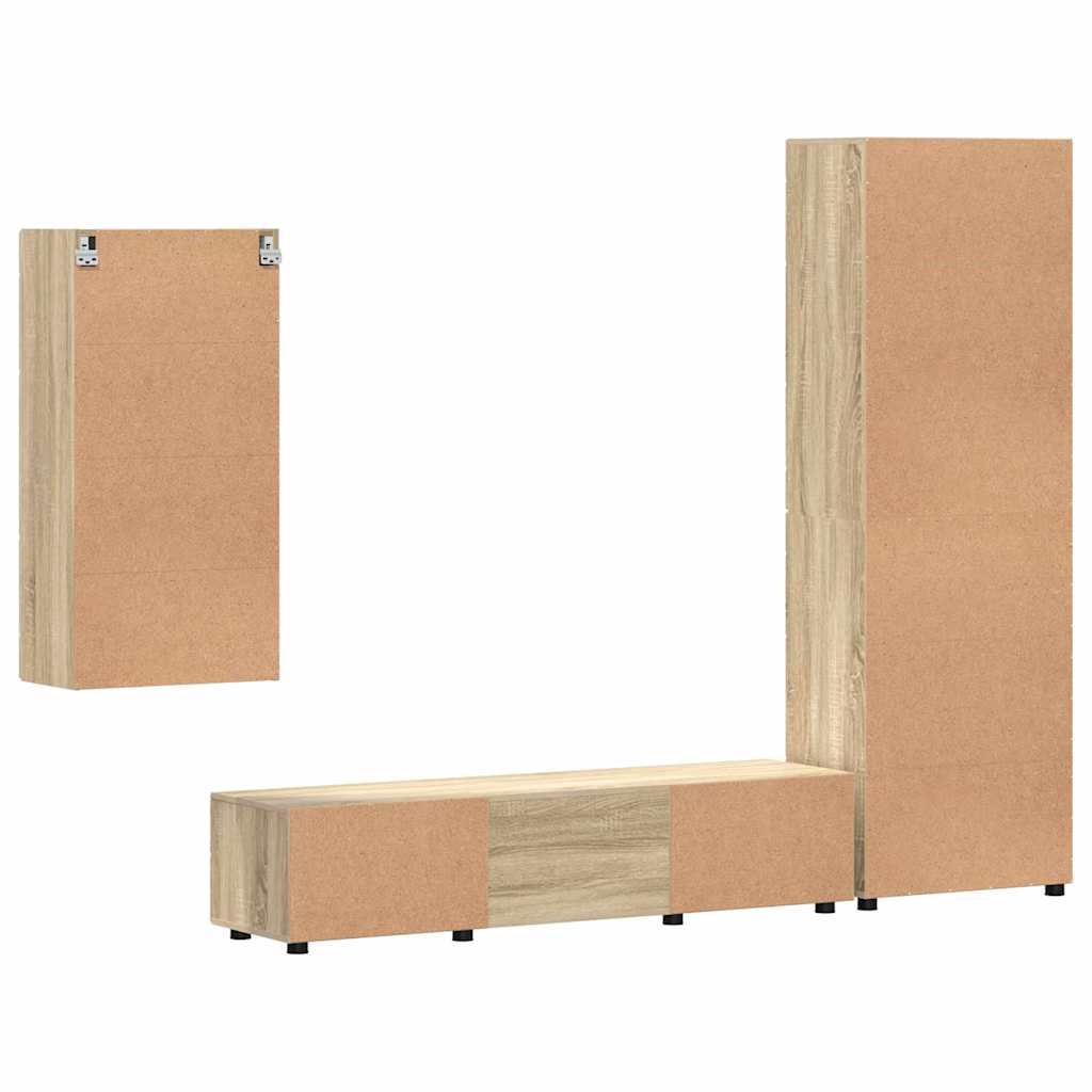 Highboard mit Regal FLORIN Weiß 60 x 35 x 182 cm Holzwerkstoff