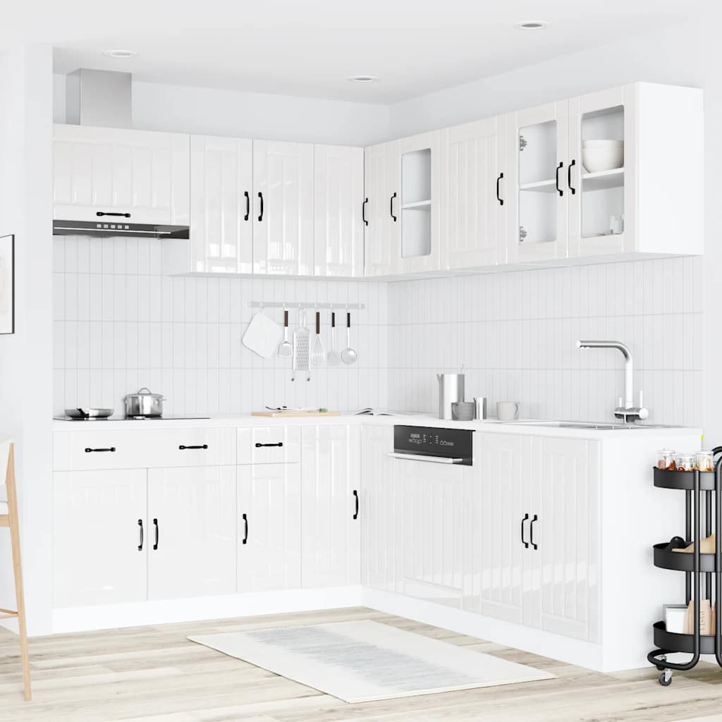 11-tlg. Küchenschrank-Set Lucca Weiß Holzwerkstoff