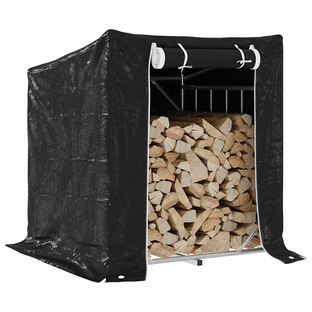 Brennholzregal mit Regenschutz 100,5x40,5x110,5 cm