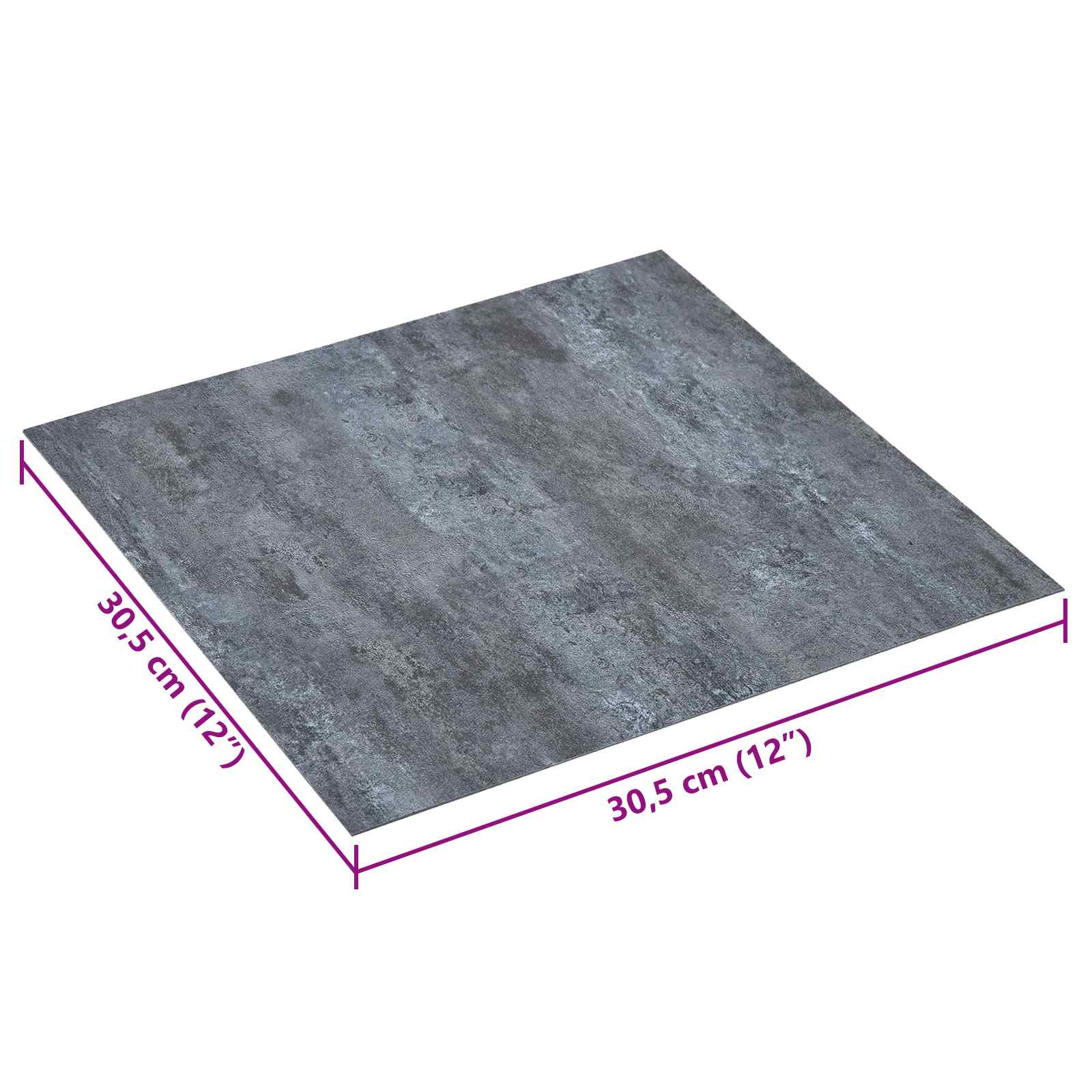Selbstklebende Bodenplanken 30,5 x 30,5 cm 20 pcs PVC Betongrau