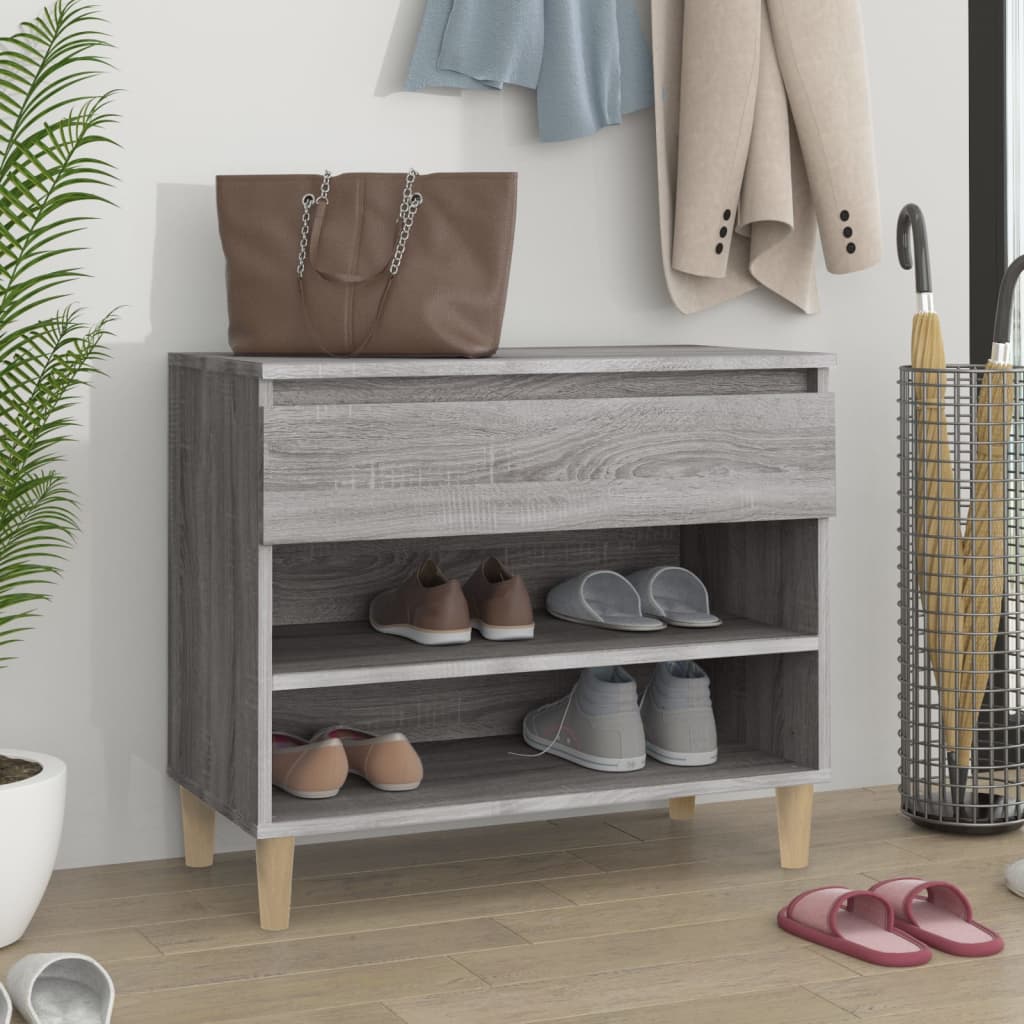 Schuhregal Weiß 70x36x60 cm Holzwerkstoff