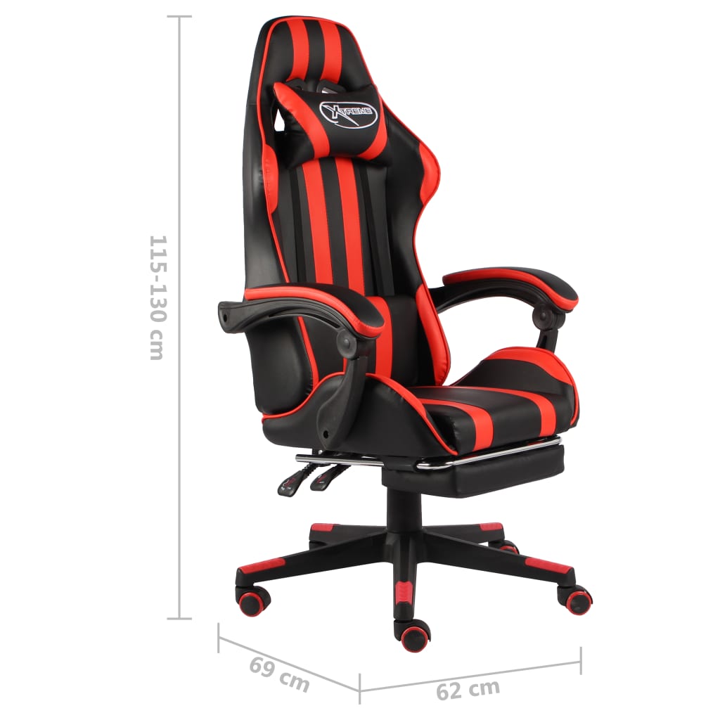 Gaming-Stuhl Schwarz und Blau Kunstleder