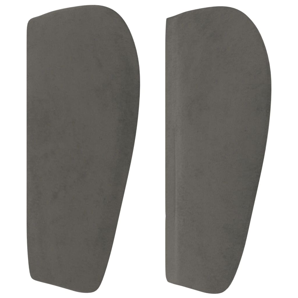Kopfteil mit Ohren Dunkelblau 203x23x118/128 cm Samt