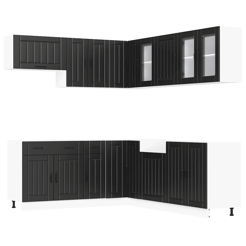 11-tlg. Küchenschrank-Set Lucca Weiß Holzwerkstoff