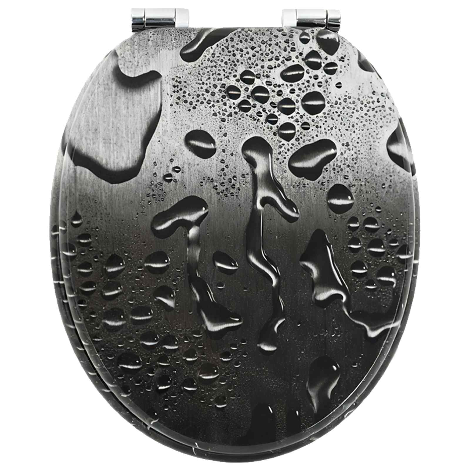 Toilettensitz MDF Deckel Schlichtes Design Weiß