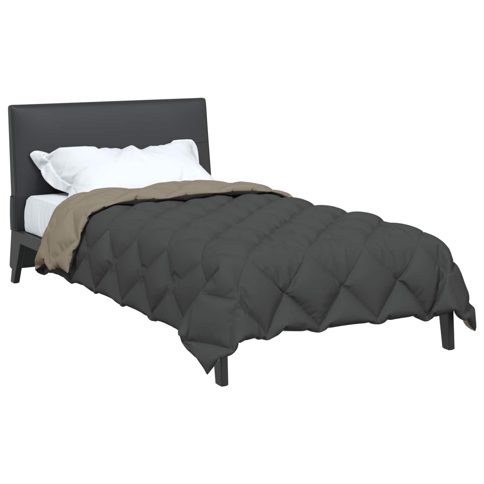 Winterbettdecke Anthrazit 135 x 200 cm Mikrofaser