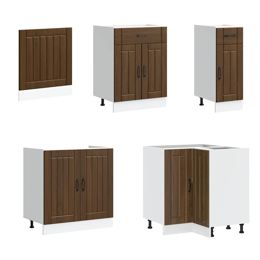 11-tlg. Küchenschrank-Set Lucca Weiß Holzwerkstoff