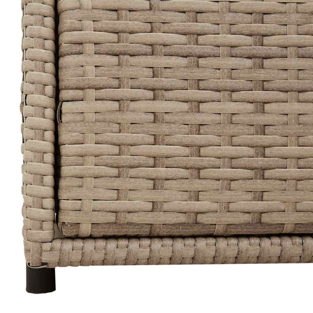 Gartenschrank Schwarz 55x59x80 cm Poly Rattan