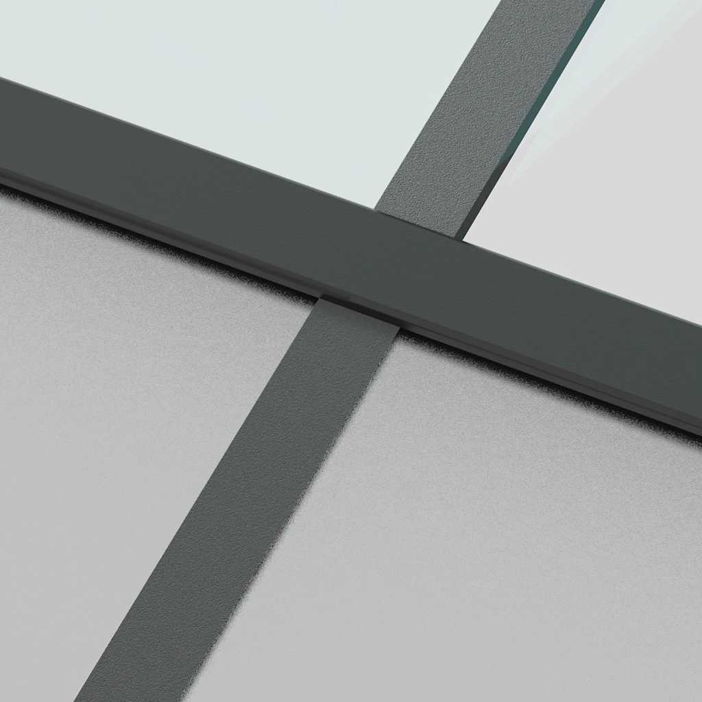 Schiebetür ESG-Glas und Aluminium 76x205 cm Schwarz