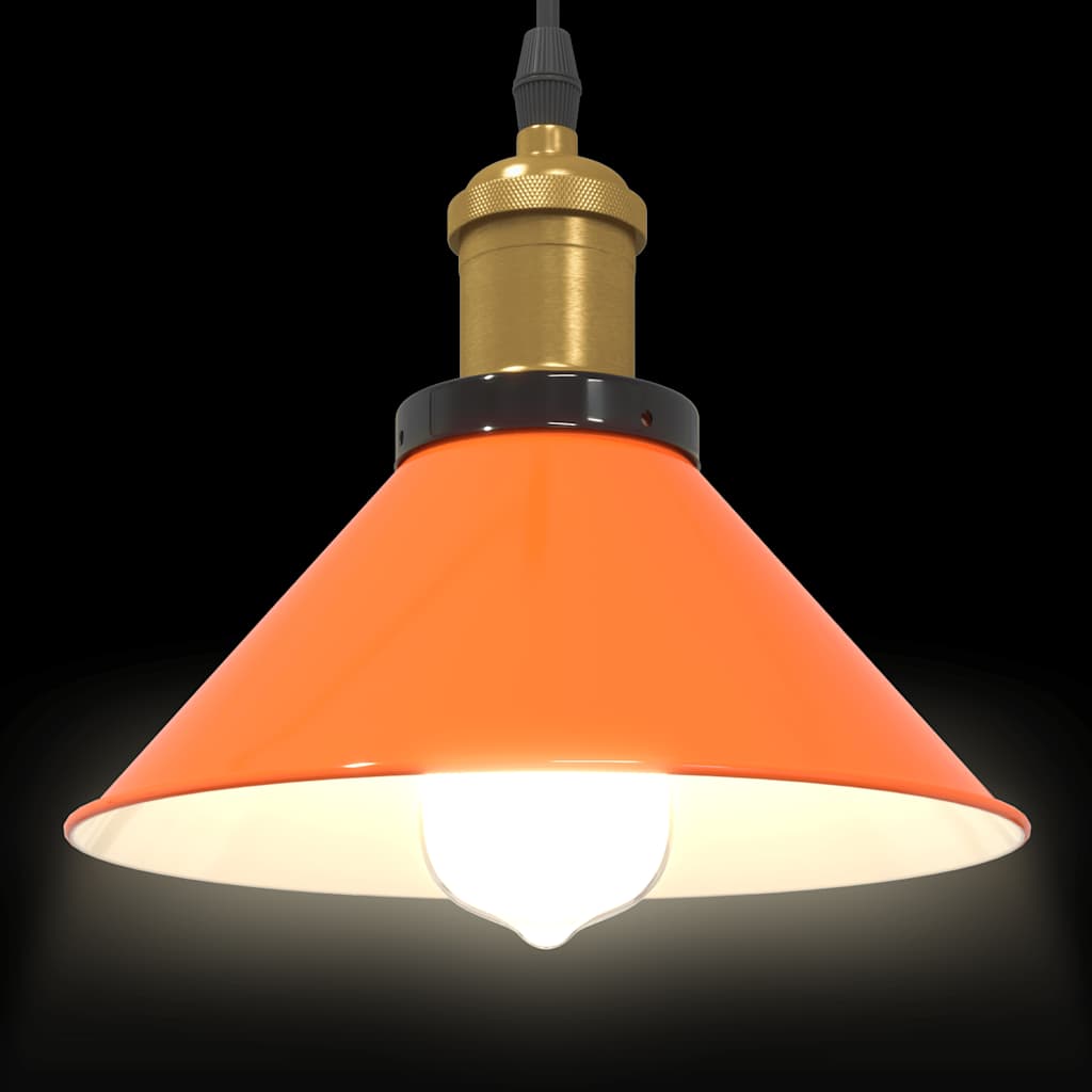 Pendelleuchte Höhenverstellbar E27 Schwarz Glänzend Ø 22 cm