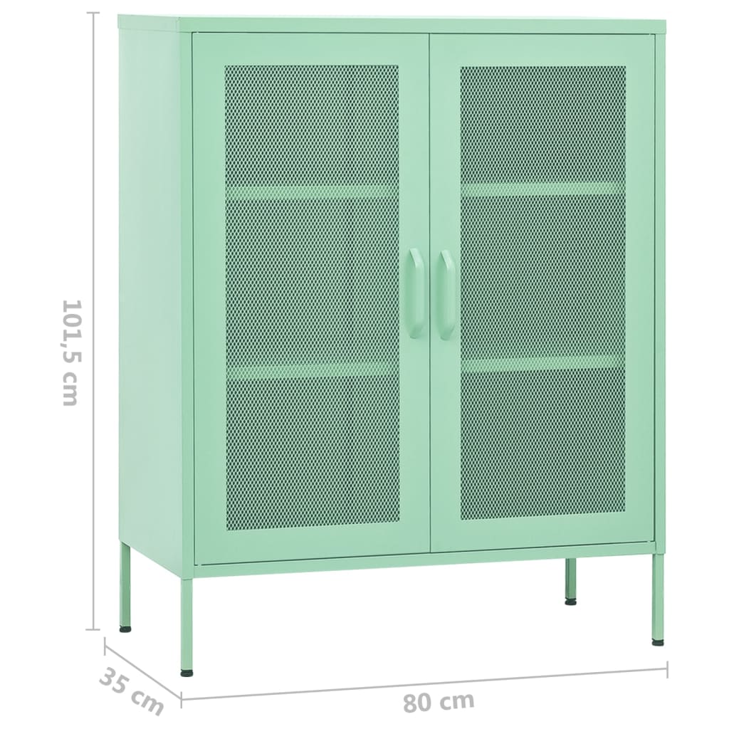 Lagerschrank Olivgrün 80x35x101,5 cm Stahl