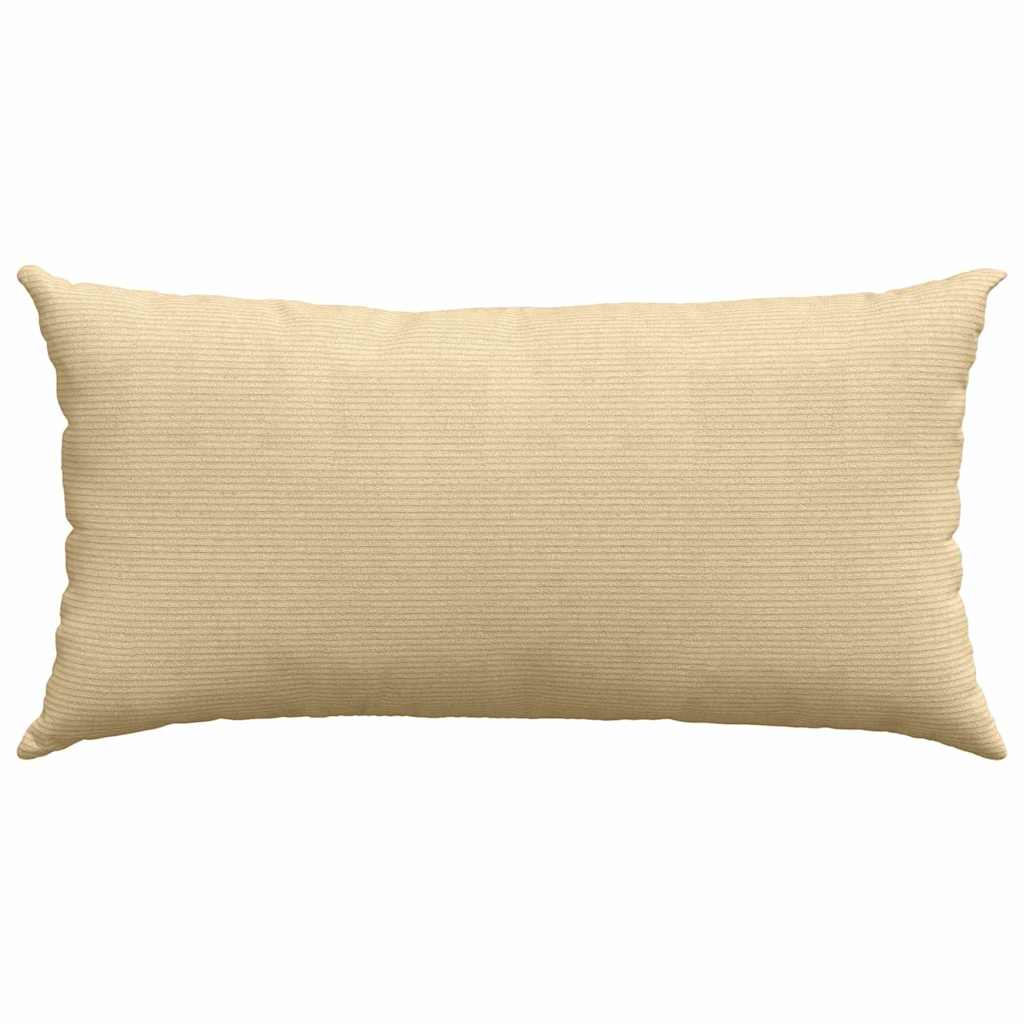 Sofakissen 2 Stück Hellgrau 50 x 30 cm Cordstoff