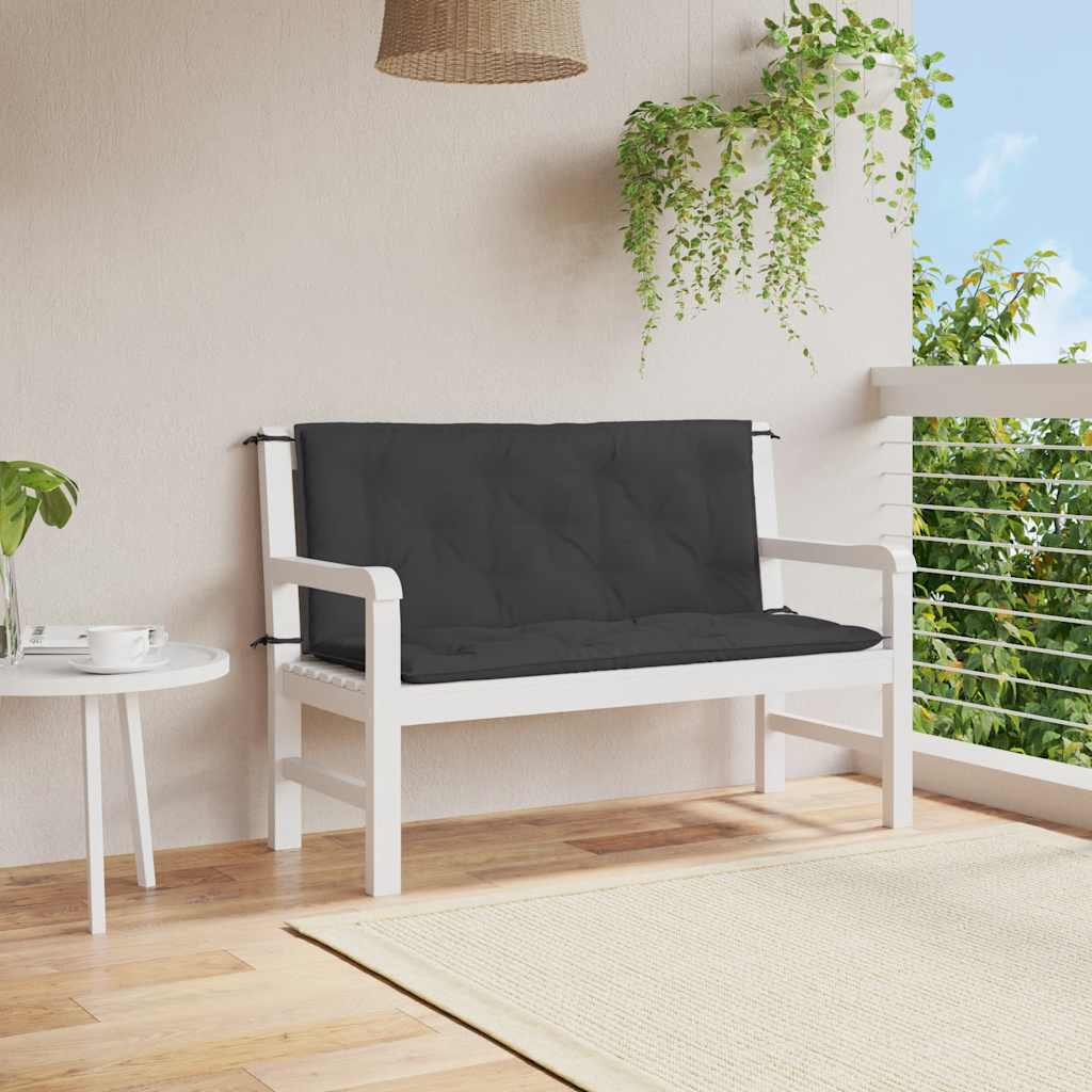 Gartenbank-Auflage Anthrazit 100x(50+50)x7 cm Oxford-Gewebe