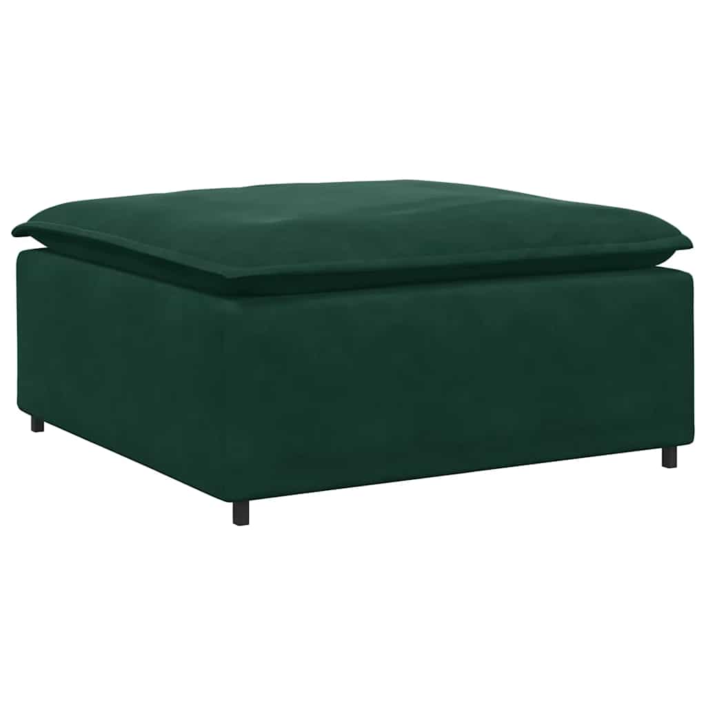 Modulares Sofa Endmodul mit Armlehne Kissen Blau 100 cm