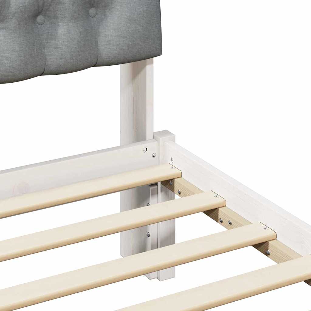 Bettgestell mit gepolstertem Kopfteil Braun 200 x 200 cm