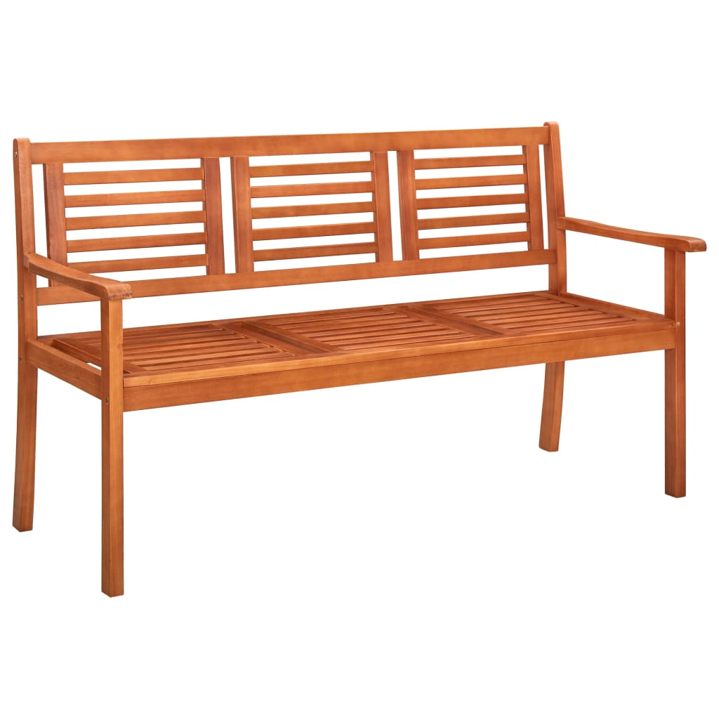 Gartenbank 2-Sitzer 120 cm Massivholz Eukalyptus