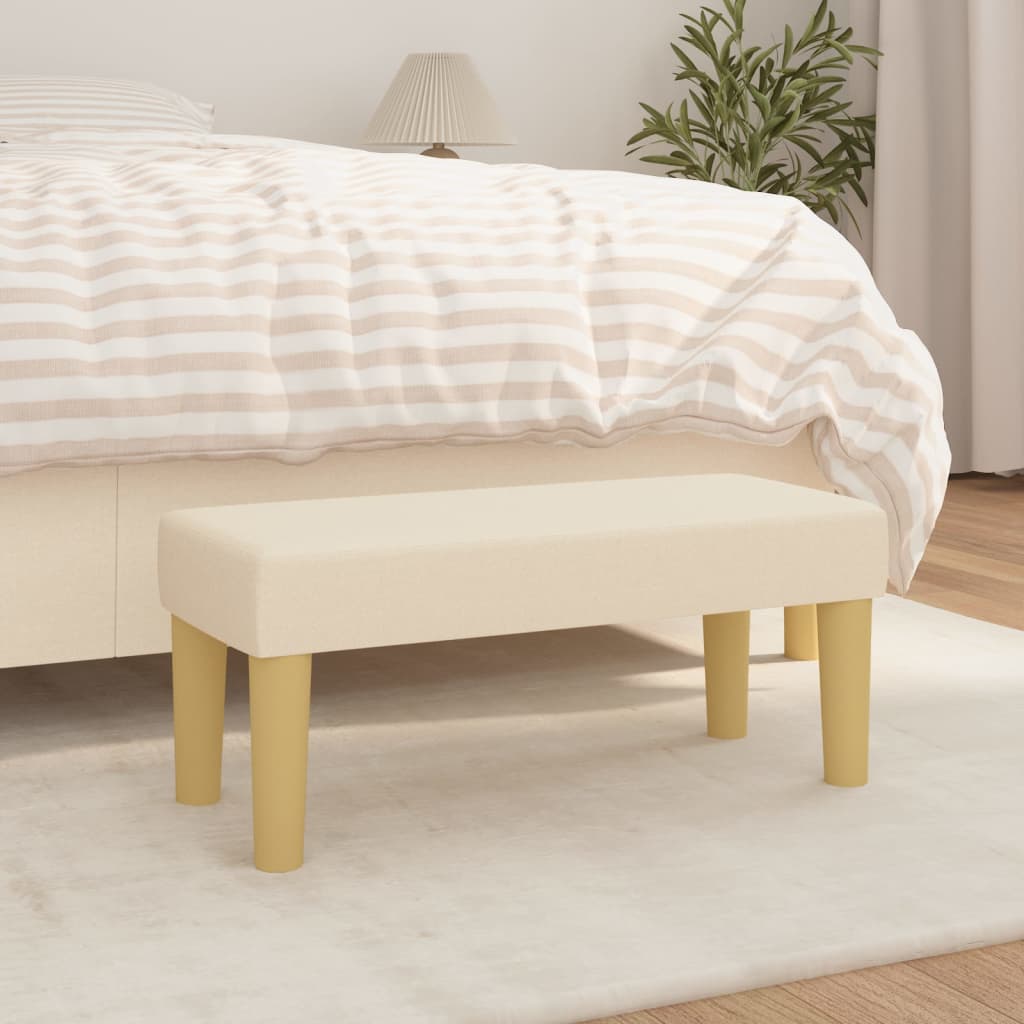 Sitzbank Hellgrau 70x30x30 cm Stoff